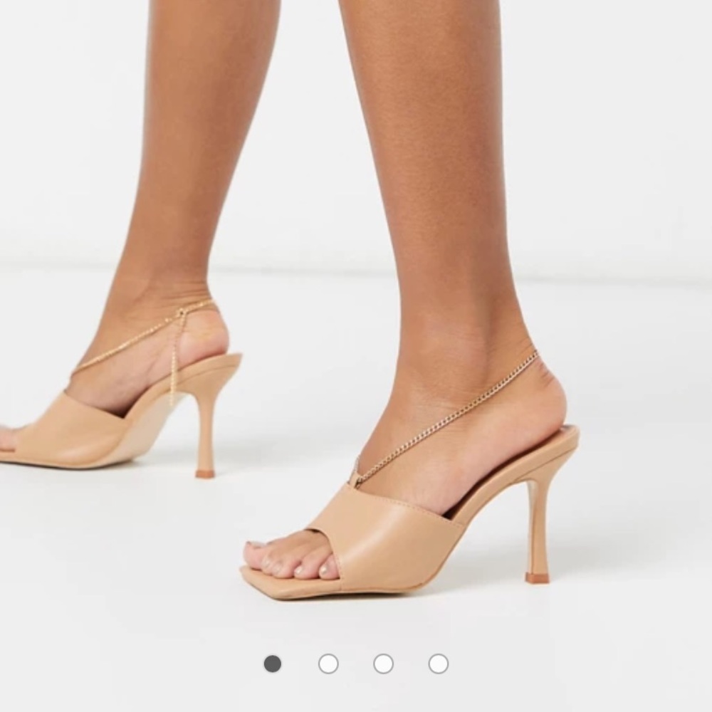 Nude heeled sandals